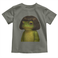 Funny Frog Bob Haircut Meme Toddler T Shirt Silly Toad Trends - Wonder Print Shop