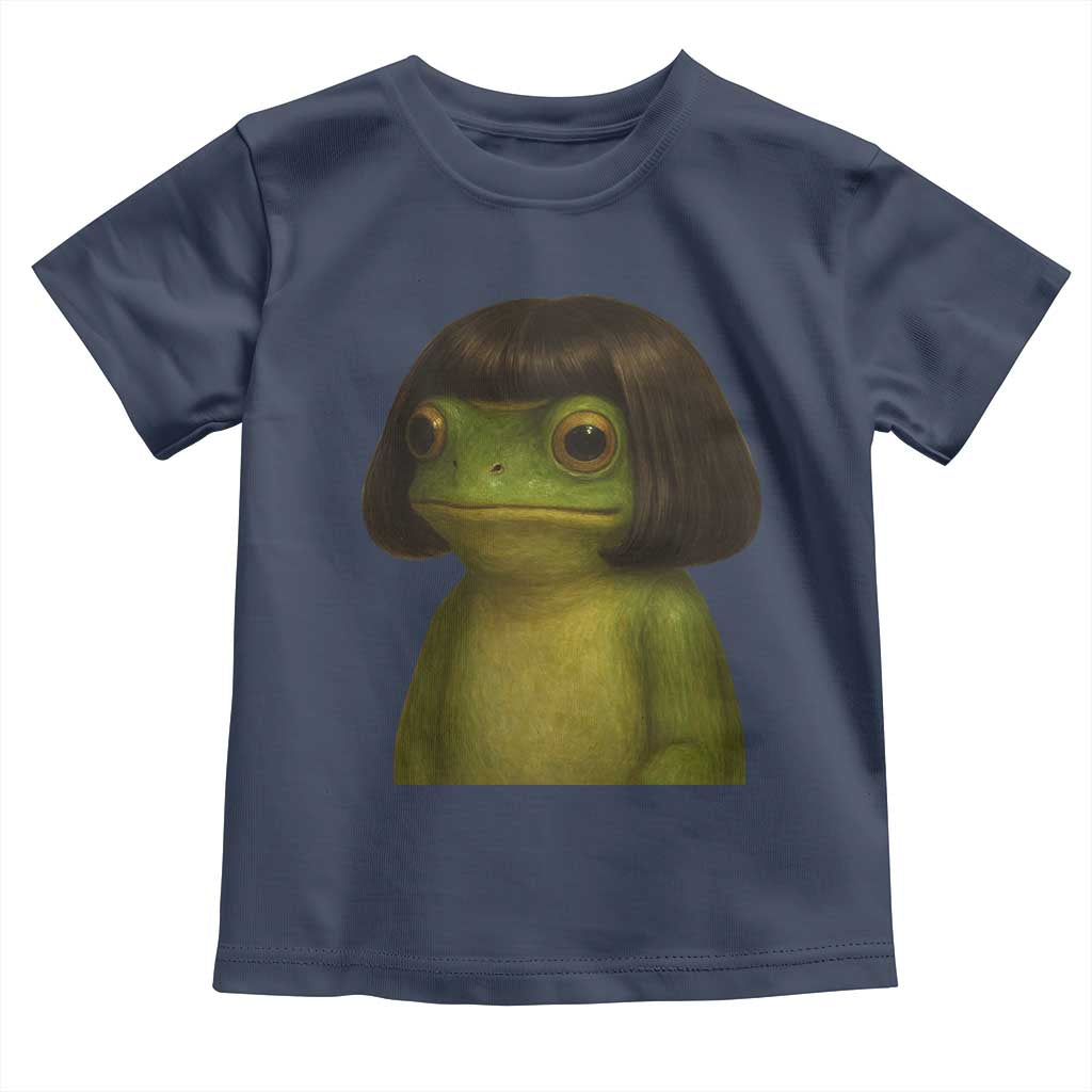 Funny Frog Bob Haircut Meme Toddler T Shirt Silly Toad Trends - Wonder Print Shop
