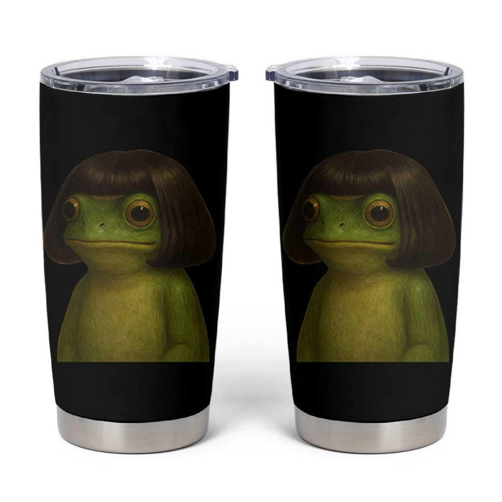 Funny Frog Bob Haircut Meme Tumbler Cup Silly Toad Trends - Wonder Print Shop