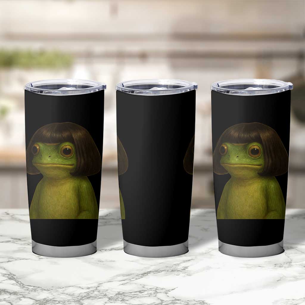 Funny Frog Bob Haircut Meme Tumbler Cup Silly Toad Trends - Wonder Print Shop