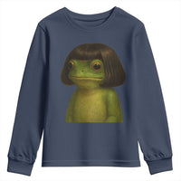 Funny Frog Bob Haircut Meme Youth Sweatshirt Silly Toad Trends - Wonder Print Shop
