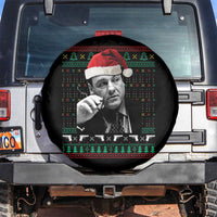 Funny Ugly Christmas Spare Tire Cover Funny Mafia Gangster Santa Sopranos Smoking - Wonder Print Shop