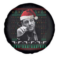 Funny Ugly Christmas Spare Tire Cover Funny Mafia Gangster Santa Sopranos Smoking - Wonder Print Shop
