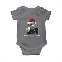 Funny Ugly Christmas Baby Onesie Funny Mafia Gangster Santa Sopranos Smoking - Wonder Print Shop