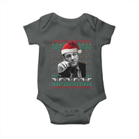 Funny Ugly Christmas Baby Onesie Funny Mafia Gangster Santa Sopranos Smoking - Wonder Print Shop