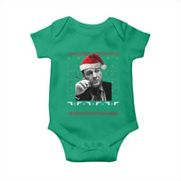 Funny Ugly Christmas Baby Onesie Funny Mafia Gangster Santa Sopranos Smoking - Wonder Print Shop