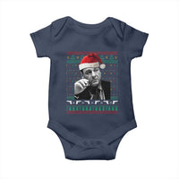Funny Ugly Christmas Baby Onesie Funny Mafia Gangster Santa Sopranos Smoking - Wonder Print Shop