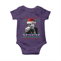 Funny Ugly Christmas Baby Onesie Funny Mafia Gangster Santa Sopranos Smoking - Wonder Print Shop
