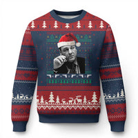 Funny Ugly Xmas Ugly Christmas Sweater Funny Mafia Gangster Santa Sopranos Smoking - Wonder Print Shop