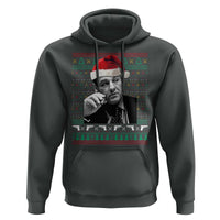 Funny Ugly Christmas Hoodie Funny Mafia Gangster Santa Sopranos Smoking - Wonder Print Shop