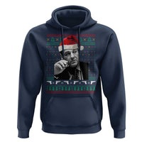 Funny Ugly Christmas Hoodie Funny Mafia Gangster Santa Sopranos Smoking - Wonder Print Shop