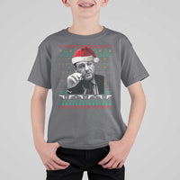 Funny Ugly Christmas T Shirt For Kid Funny Mafia Gangster Santa Sopranos Smoking - Wonder Print Shop