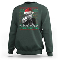 Funny Ugly Christmas Sweatshirt Funny Mafia Gangster Santa Sopranos Smoking - Wonder Print Shop