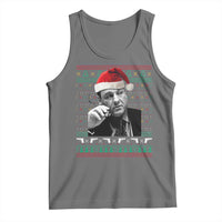 Funny Ugly Christmas Tank Top Funny Mafia Gangster Santa Sopranos Smoking - Wonder Print Shop