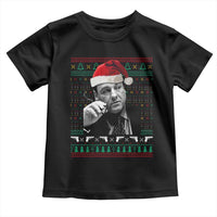 Funny Ugly Christmas Toddler T Shirt Funny Mafia Gangster Santa Sopranos Smoking - Wonder Print Shop