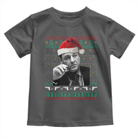 Funny Ugly Christmas Toddler T Shirt Funny Mafia Gangster Santa Sopranos Smoking - Wonder Print Shop