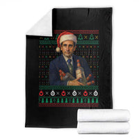 Office Christmas Movie Throw Blanket Funny Retro 90s Movie Ugly Xmas - Wonder Print Shop