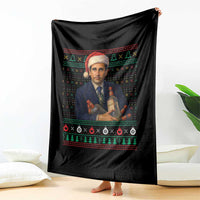 Office Christmas Movie Throw Blanket Funny Retro 90s Movie Ugly Xmas - Wonder Print Shop