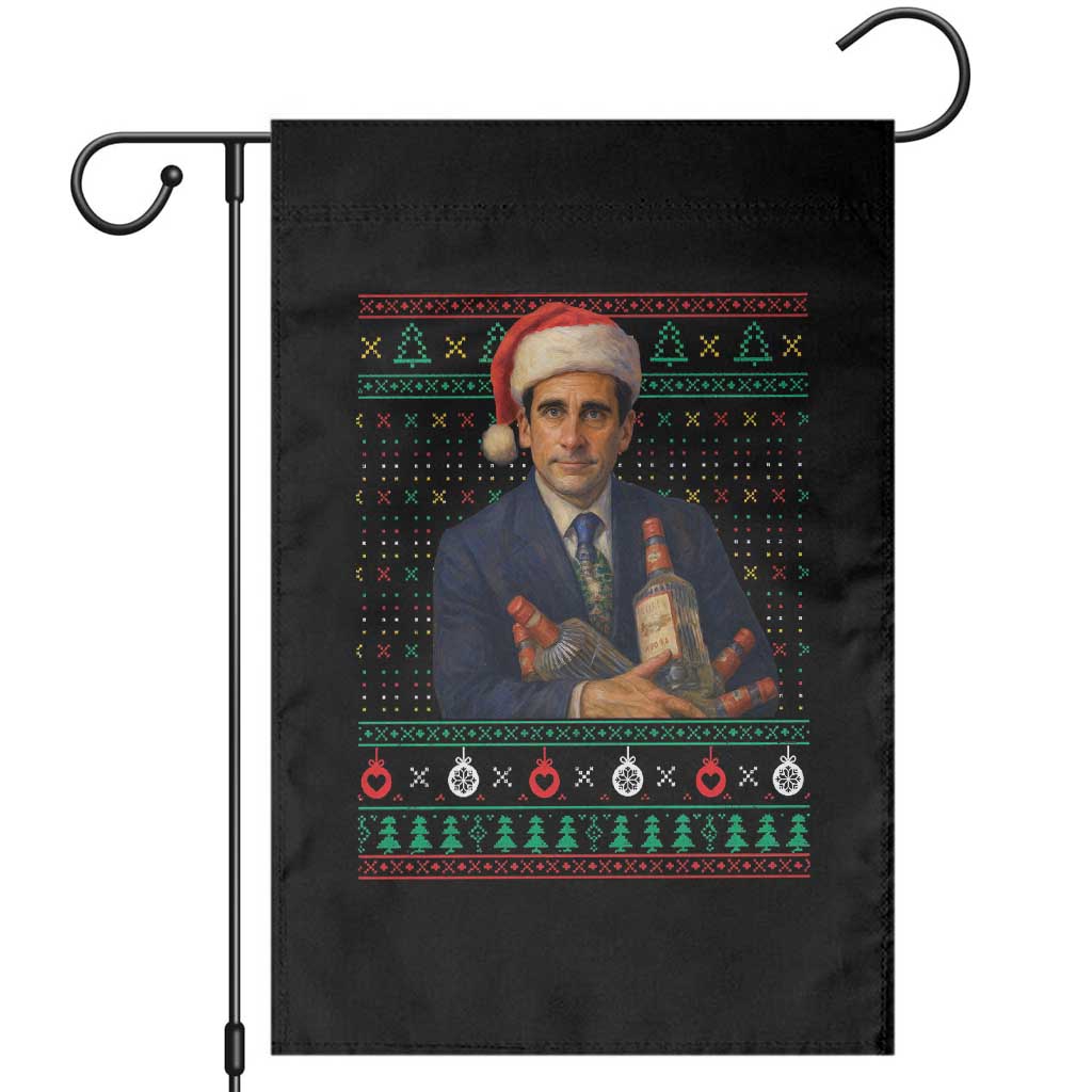 Office Christmas Movie Garden Flag Funny Retro 90s Movie Ugly Xmas - Wonder Print Shop