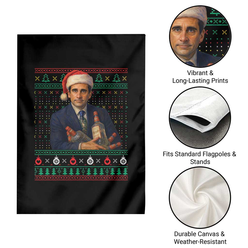Office Christmas Movie Garden Flag Funny Retro 90s Movie Ugly Xmas - Wonder Print Shop