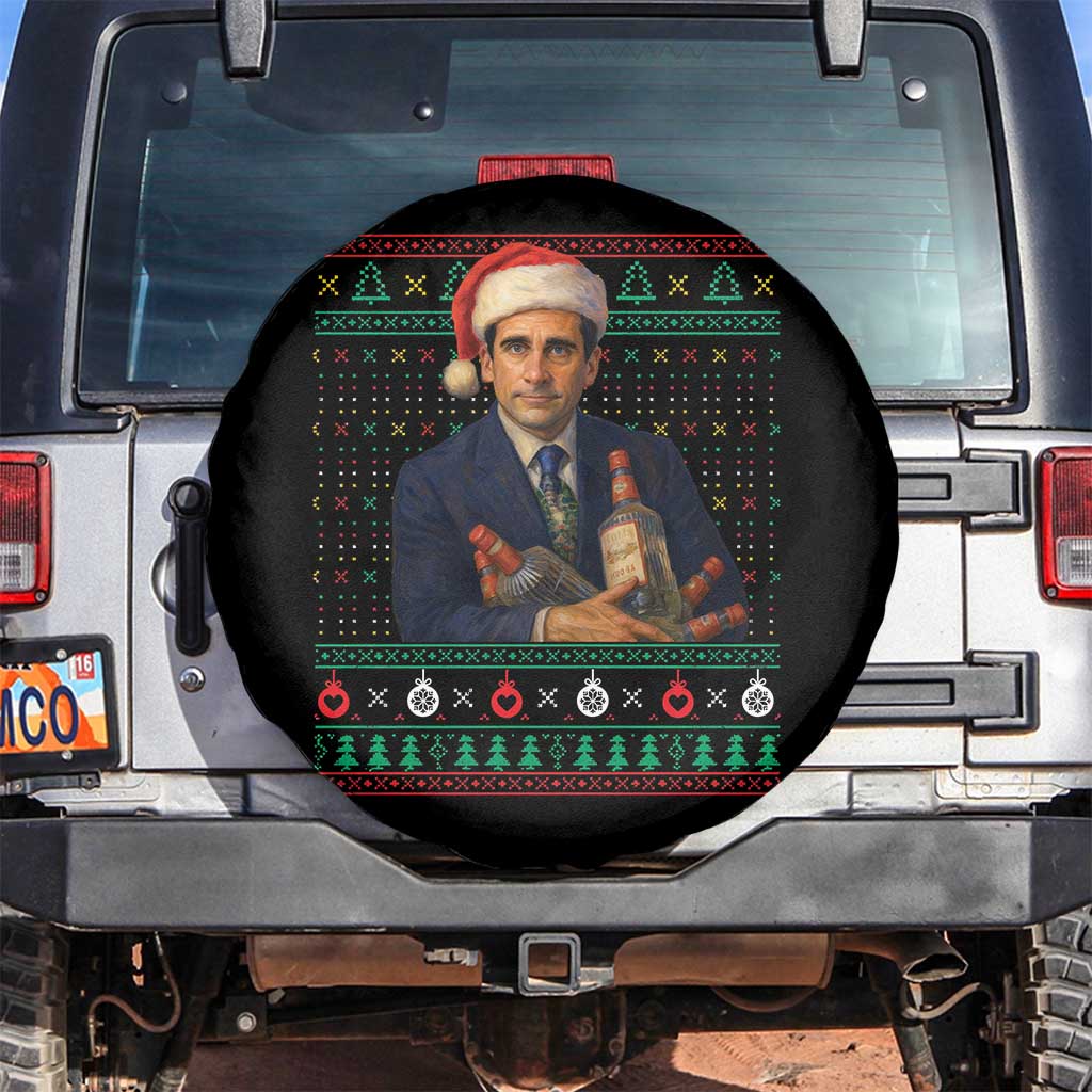 Office Christmas Movie Spare Tire Cover Funny Retro 90s Movie Ugly Xmas - Wonder Print Shop