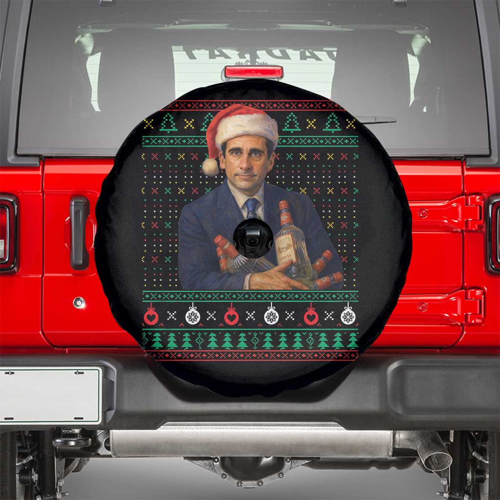 Office Christmas Movie Spare Tire Cover Funny Retro 90s Movie Ugly Xmas - Wonder Print Shop