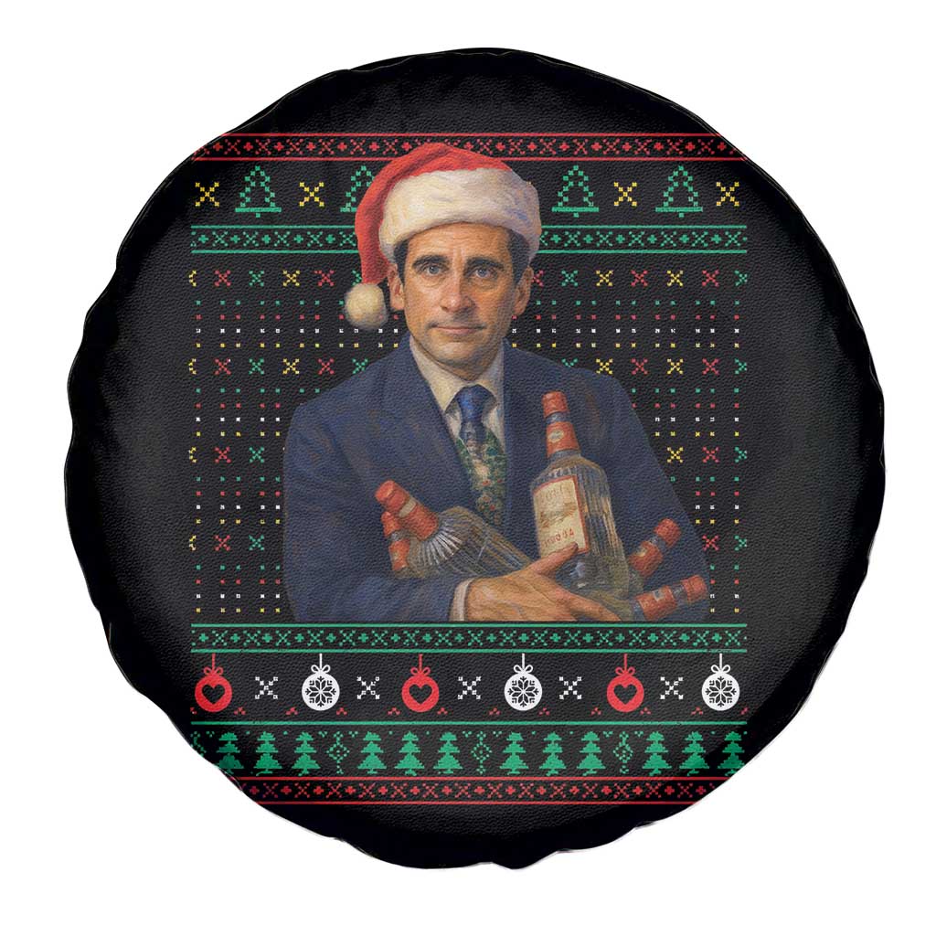 Office Christmas Movie Spare Tire Cover Funny Retro 90s Movie Ugly Xmas - Wonder Print Shop