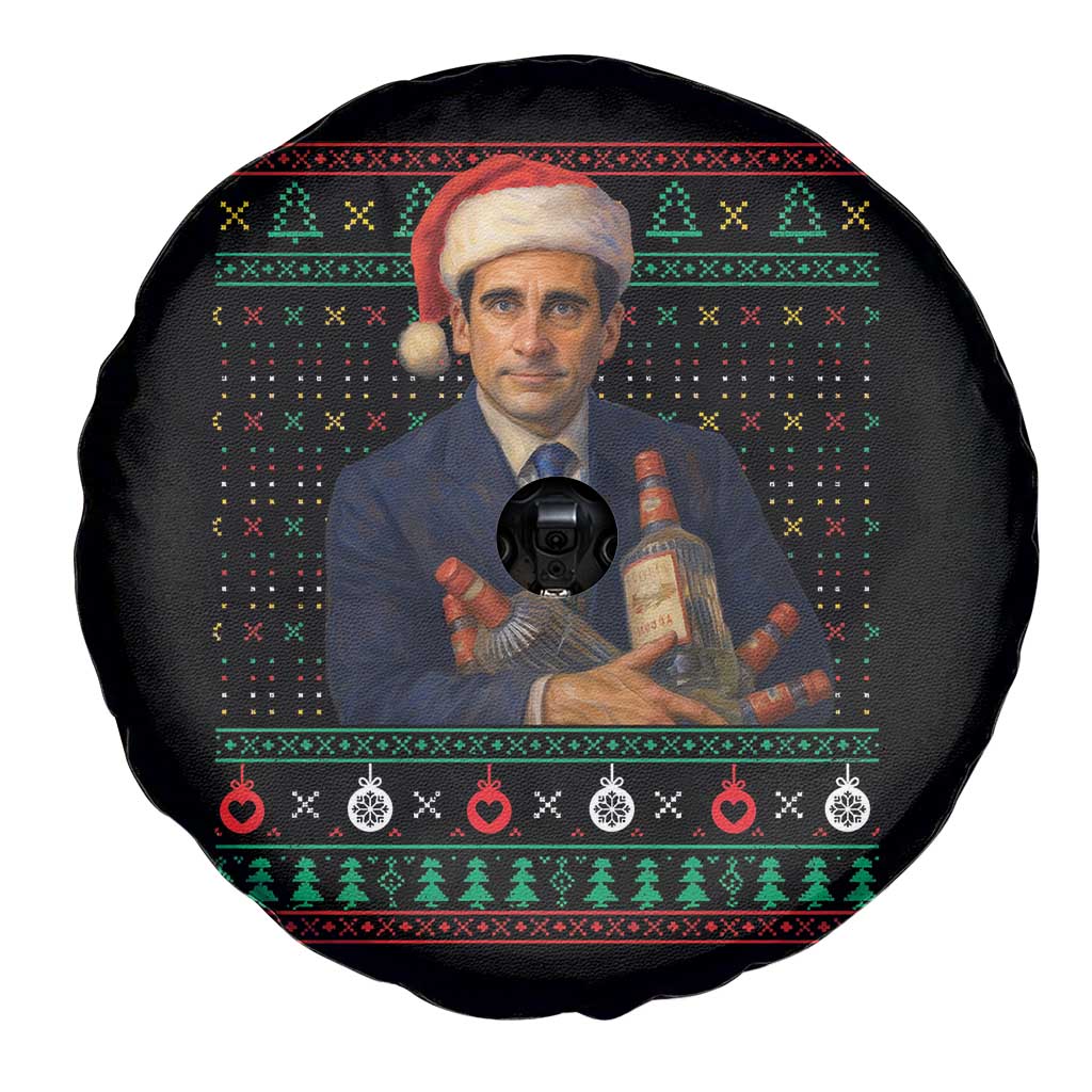 Office Christmas Movie Spare Tire Cover Funny Retro 90s Movie Ugly Xmas - Wonder Print Shop