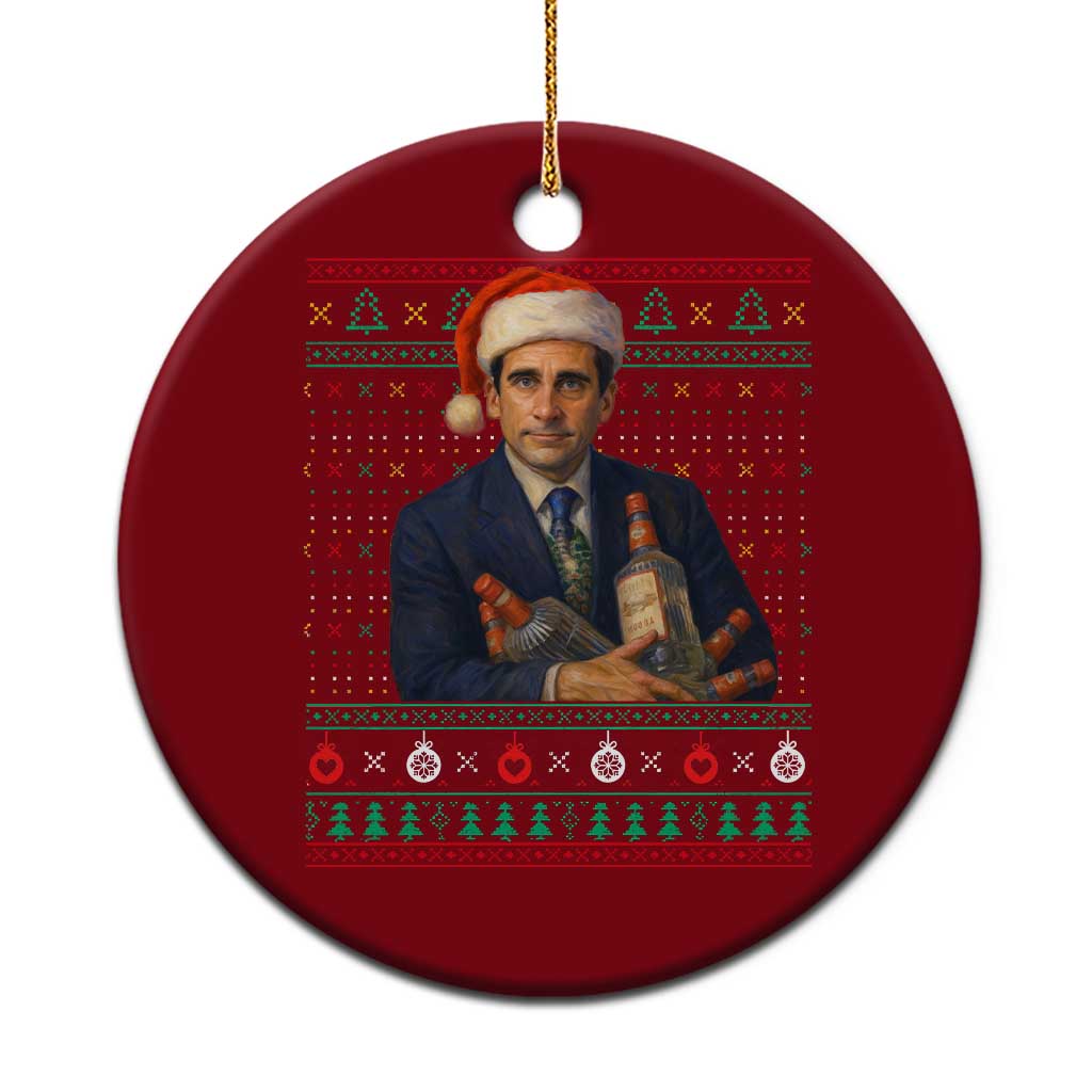 Office Christmas Movie Ceramic Ornament Funny Retro 90s Movie Ugly Xmas - Wonder Print Shop