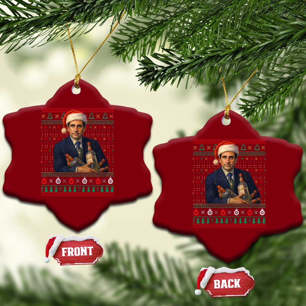 Office Christmas Movie Ceramic Ornament Funny Retro 90s Movie Ugly Xmas - Wonder Print Shop