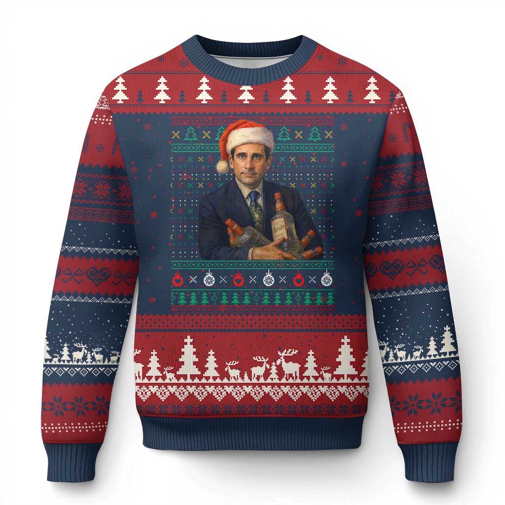 Office Xmas Movie Ugly Christmas Sweater Funny Retro 90s Movie Ugly Xmas - Wonder Print Shop