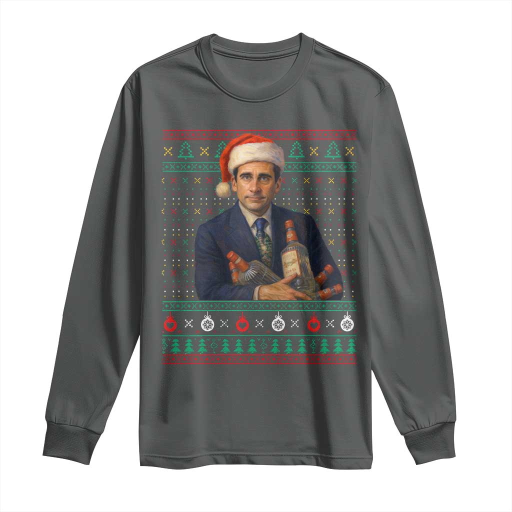 Office Christmas Movie Long Sleeve Shirt Funny Retro 90s Movie Ugly Xmas - Wonder Print Shop