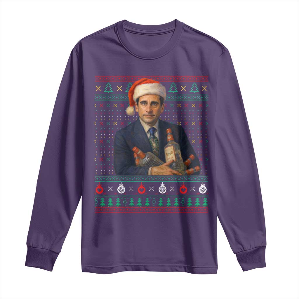 Office Christmas Movie Long Sleeve Shirt Funny Retro 90s Movie Ugly Xmas - Wonder Print Shop