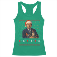 Office Christmas Movie Racerback Tank Top Funny Retro 90s Movie Ugly Xmas - Wonder Print Shop