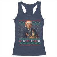Office Christmas Movie Racerback Tank Top Funny Retro 90s Movie Ugly Xmas - Wonder Print Shop