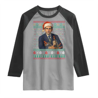 Office Christmas Movie Raglan Shirt Funny Retro 90s Movie Ugly Xmas - Wonder Print Shop