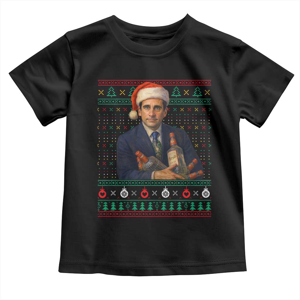 Office Christmas Movie Toddler T Shirt Funny Retro 90s Movie Ugly Xmas - Wonder Print Shop