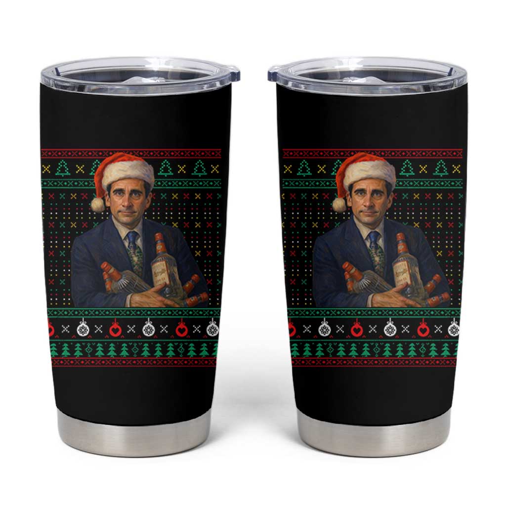 Office Christmas Movie Tumbler Cup Funny Retro 90s Movie Ugly Xmas - Wonder Print Shop