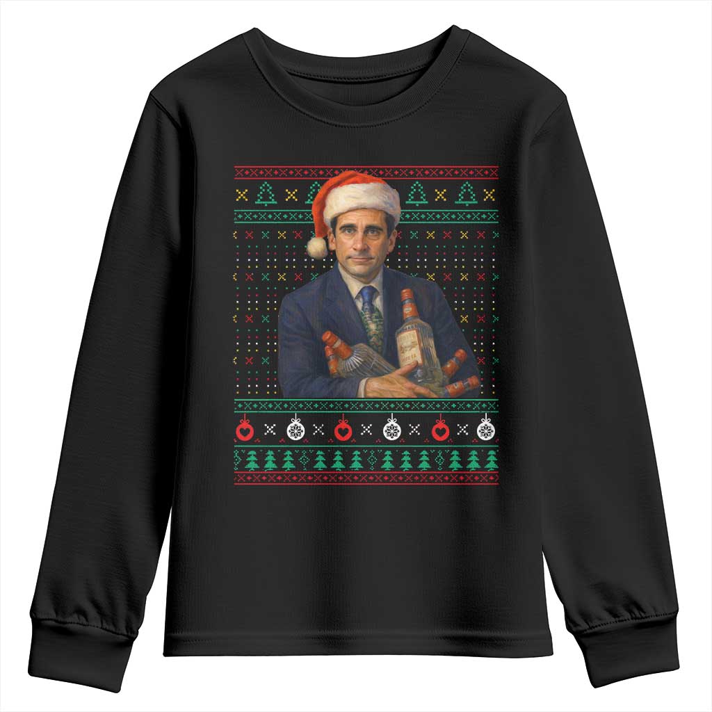 Office Christmas Movie Youth Sweatshirt Funny Retro 90s Movie Ugly Xmas - Wonder Print Shop