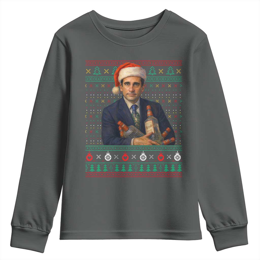 Office Christmas Movie Youth Sweatshirt Funny Retro 90s Movie Ugly Xmas - Wonder Print Shop