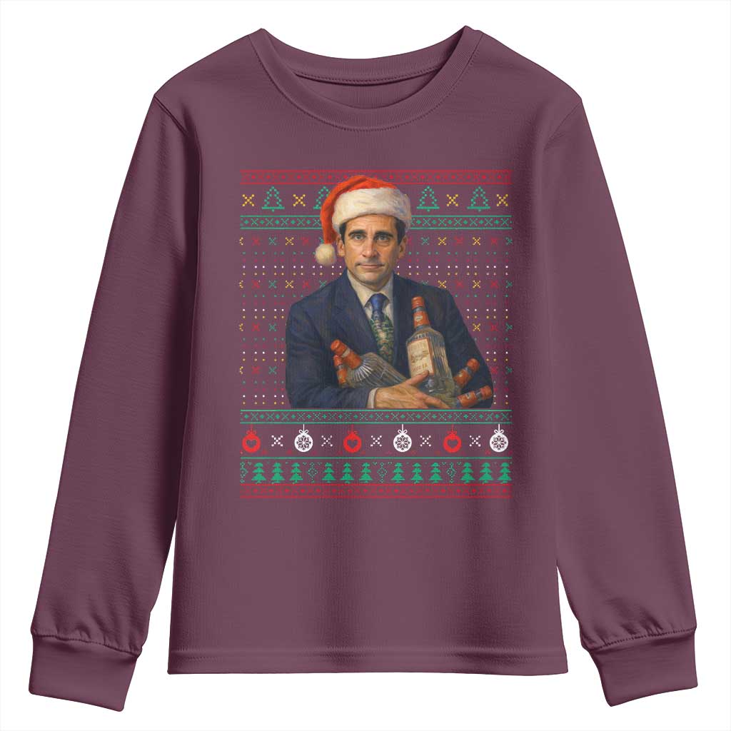 Office Christmas Movie Youth Sweatshirt Funny Retro 90s Movie Ugly Xmas - Wonder Print Shop