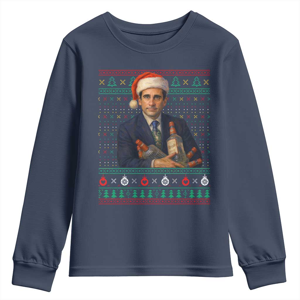 Office Christmas Movie Youth Sweatshirt Funny Retro 90s Movie Ugly Xmas - Wonder Print Shop