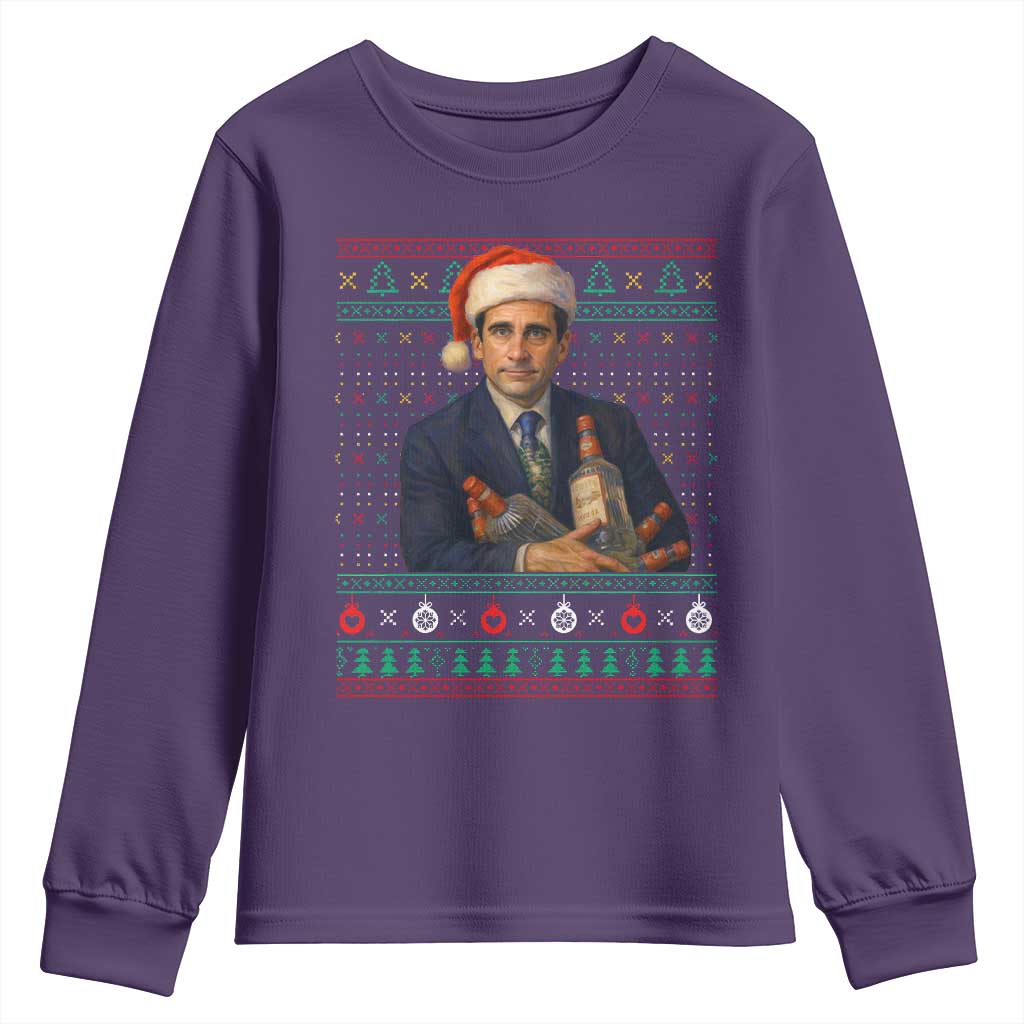 Office Christmas Movie Youth Sweatshirt Funny Retro 90s Movie Ugly Xmas - Wonder Print Shop