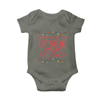 I Love You To The Upside Down Stranger Christmas Baby Onesie And Back Ugly Xmas Lights - Wonder Print Shop