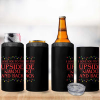 I Love You To The Upside Down Stranger Christmas 4 in 1 Can Cooler Tumbler And Back Ugly Xmas Lights - Wonder Print Shop