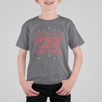I Love You To The Upside Down Stranger Christmas T Shirt For Kid And Back Ugly Xmas Lights - Wonder Print Shop