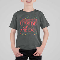 I Love You To The Upside Down Stranger Christmas T Shirt For Kid And Back Ugly Xmas Lights - Wonder Print Shop