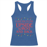 I Love You To The Upside Down Stranger Christmas Racerback Tank Top And Back Ugly Xmas Lights - Wonder Print Shop
