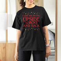 I Love You To The Upside Down Stranger Christmas T Shirt For Women And Back Ugly Xmas Lights - Wonder Print Shop