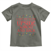 I Love You To The Upside Down Stranger Christmas Toddler T Shirt And Back Ugly Xmas Lights - Wonder Print Shop